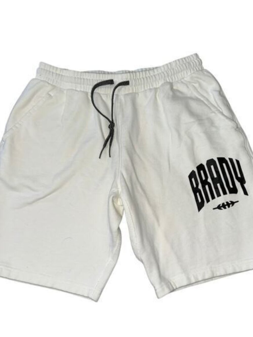 BRADY by Tom Brady Brand Men’s Size M White Black Varsity NFL Athletic Shorts